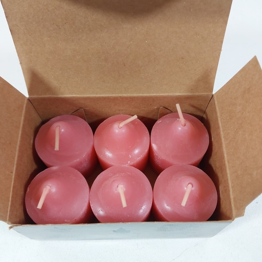 NOS Vintage PartyLite Riveria Rose Votive Candles Set Of 6 P6024